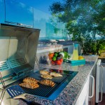 Grill and cooking area on the Sky Deck of The Ogden