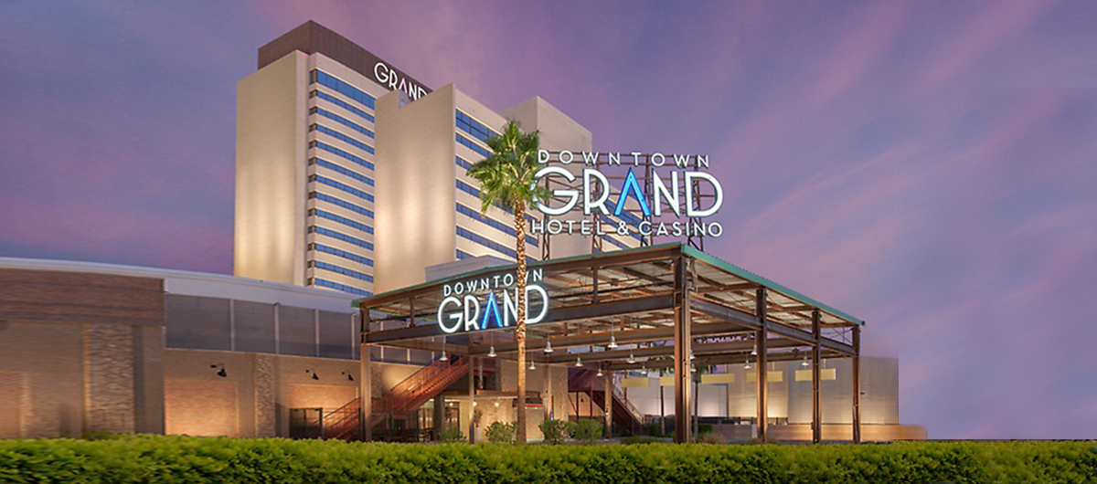 Exterior of Downtown Grand Hotel & Casino Las Vegas.